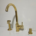 Unlacquered Brass Single Hole Kitchen Faucet home decor accent for entryways, bathrooms, kitchens, shelves, and warm artisan interiors - view 5