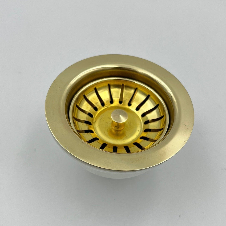 Unlacquered Brass Drain Kitchen Sink home decor accent for entryways, bathrooms, kitchens, shelves, and warm artisan interiors - view 1