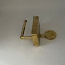 Brass Toilet Paper Holder With Shelf Bathroom Hardware detail view 2