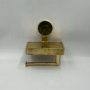 Brass Toilet Paper Holder With Shelf Bathroom Hardware detail view 3