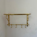Unlacquered Brass Towel Rack Bathroom Hardware detail view 2