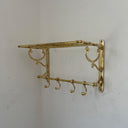Unlacquered Brass Towel Rack With hooks Bathroom Hardware product photo