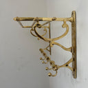 Unlacquered Brass Towel Rack With hooks Bathroom Hardware detail view 5