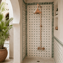 Unlacquered Copper Outdoor Shower with Handmade Copper Showerhead Shower Systems detail view 3