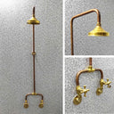 Unlacquered Solid Copper Shower home decor accent for entryways, bathrooms, kitchens, shelves, and warm artisan interiors - view 1