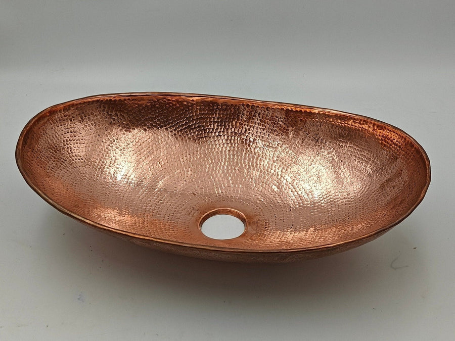 Solid Copper Vessel Sink for Kitchens and Bathrooms home decor accent for entryways, bathrooms, kitchens, shelves, and warm artisan interiors - view 1