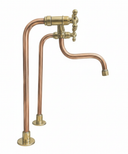 Unlacquered Brass and Copper Kitchen Faucet home decor accent for entryways, bathrooms, kitchens, shelves, and warm artisan interiors - view 1
