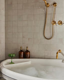 Unlacquered Brass Shower Set — Faucet, Handheld & Rainfall Head Shower Systems detail view 4
