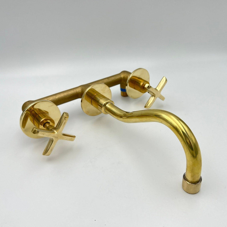 Curved Wall Mount Faucet With Valve Wall Mount Faucets product photo